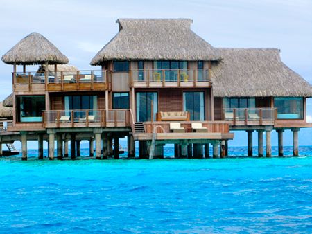 Hilton Bora Bora's Over Water Bungalows