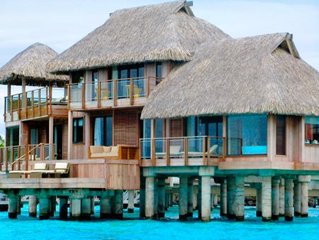 Hilton Bora Bora's Over Water Bungalows