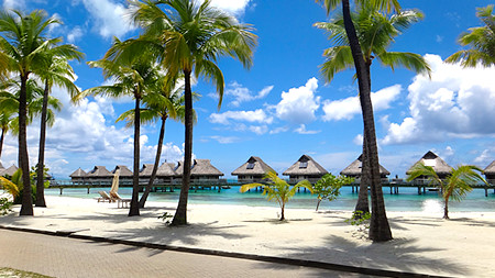 Hilton Bora Bora's Over Water Bungalows