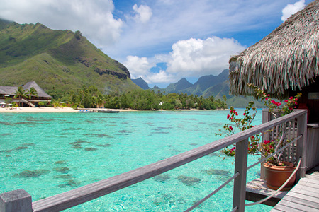 Hilton Moorea over water bungalows