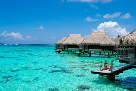 hilton Moorea over water bungalows