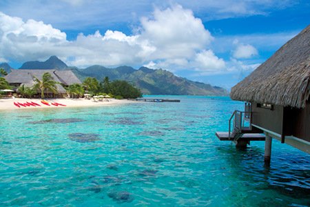 hilton Moorea over water bungalows