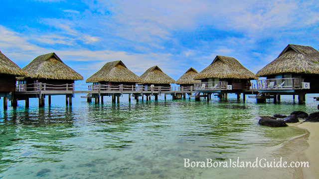 View from a beach bungalow at the Maitai Bora Bora
