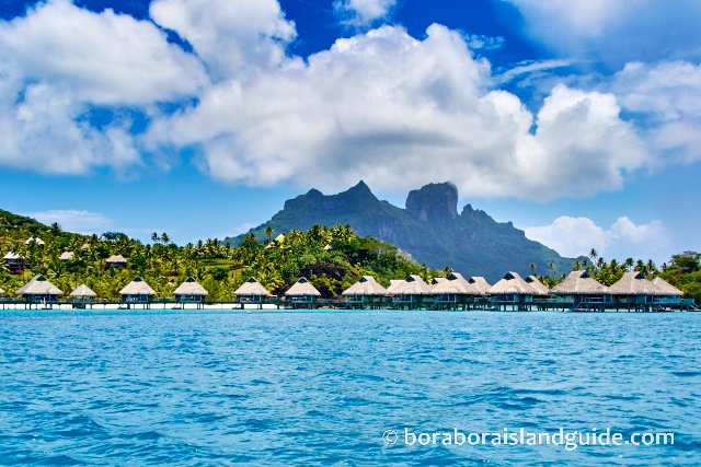 Over water bungalows at the Hilton Resort