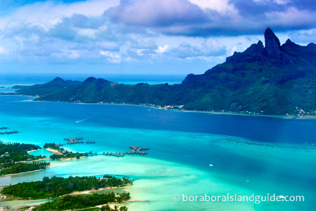 Flying into Bora Bora