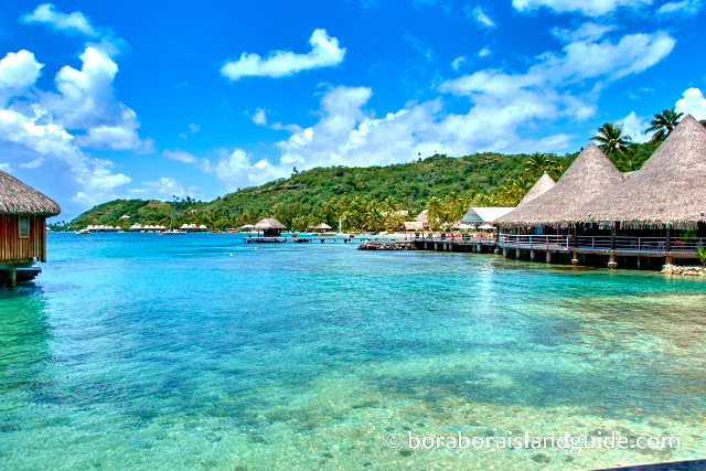 Latitude 16 Restaurant  overlooking the lagoon at the Sofitel Bora Bora