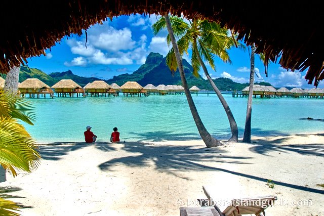 Beach Bungalows In Bora Mt Otemanu View From A Pearl Beach Bungalow