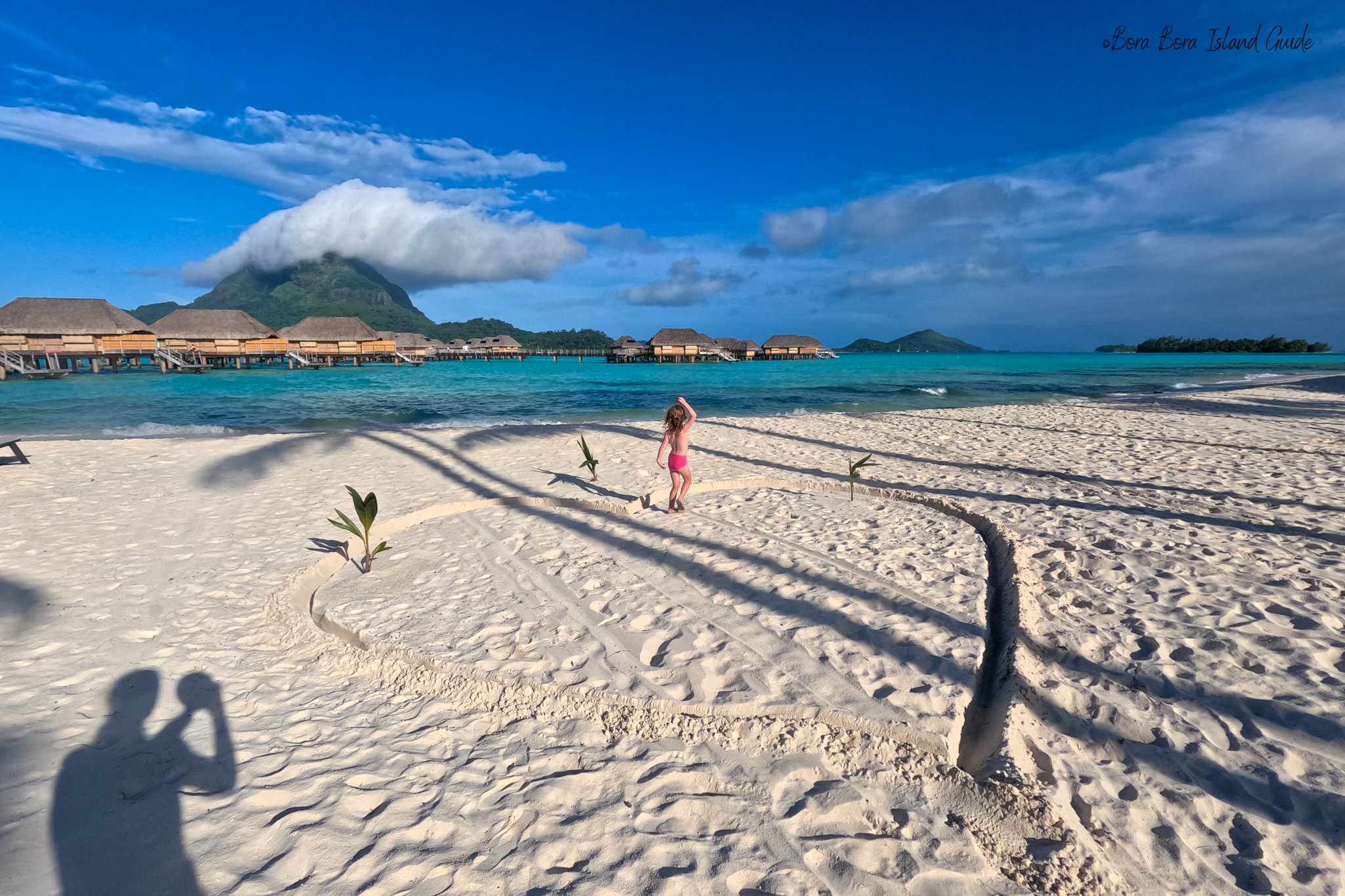 beach le bora bora heart in sand